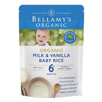 BELLAMY'S 贝拉米 婴幼儿辅食 有机香草牛乳米粉 125g *10件