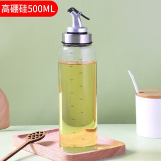 拜杰 （Baijie）高硼硅玻璃油壶油瓶 500ml 小油罐家用酱油瓶香油醋瓶调味料罐液体调料瓶 CP-142 *10件