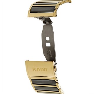 RADO 雷达 Integral精密陶瓷系列 R20848152 男士机械手表 27mm 黑盘 PVD镀金不绣钢表带 方形