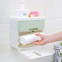 卫生间纸巾盒卷纸抽厕纸盒免打孔家用卫生纸盒浴室厕所置物架