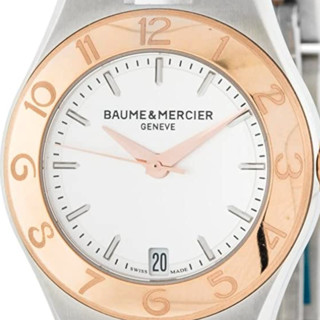 BAUME & MERCIER 名士 LINEA灵霓系列 MOA10014 女士石英手表 27mm 白盘 银色不锈钢带 圆形