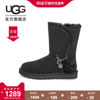 UGG冬季女士靴子平底经典迷你（吊坠款）经典雪地靴 1103765