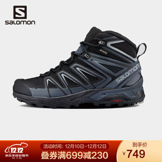 萨洛蒙（Salomon）男款 户外运动防水登山徒步鞋 X ULTRA 3 WIDE MID GTX 黑色 401293 UK10.5(45 1/3)