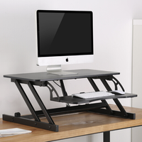 Brateck 站坐健康办公升降电脑支架 （无极升降 双台面）