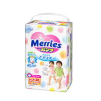 花王（Merries）妙而舒婴儿纸尿裤   (拉提式) XL38片 *4件