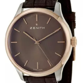 ZENITH 真力时 指挥官系列 51.5010.2562/75.C498 男士机械手表 40mm 棕盘 棕色鳄鱼皮表带 圆形