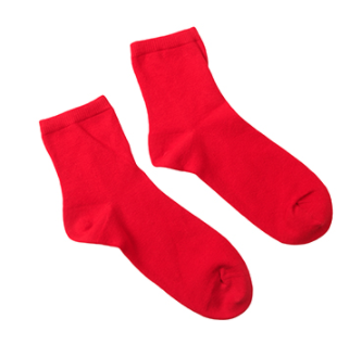 Aimer 爱慕 儿童中筒棉袜子 AK394Q26 红色