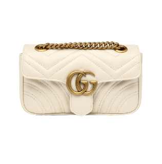 GUCCI 古驰 女士皮革双G锁扣斜挎单肩包446744DTDIT9