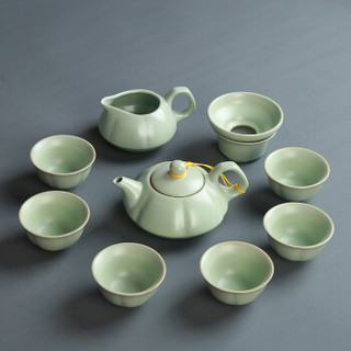 汝瓷茶具套装陶瓷整套茶壶茶杯盖碗办公家用礼品套装