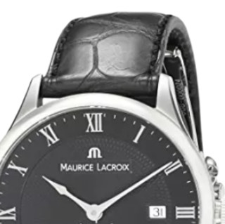 MAURICE LACROIX 艾美 匠心系列 MP6907-SS001-310 男士机械手表 40mm 黑盘 黑色皮革表带 圆形