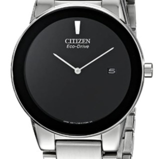 CITIZEN 西铁城 光动能腕表系列 AU1060-51E 男士光动能手表 40mm 黑盘 银色不锈钢表带 圆形
