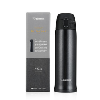 PLUS会员：ZOJIRUSHI 象印 SM-TA36 304不锈钢保温杯 360ml 黑色