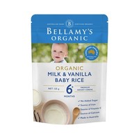 88VIP：BELLAMY'S 贝拉米 有机婴儿香草味高铁米粉米糊 125g 2袋装 *4件