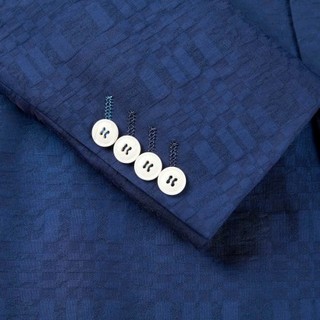【质感面料】男士时尚提花细腻花纹款有型休闲西服/外套 4XL 宝蓝花纹05