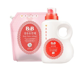 B&B 保宁 婴儿洗衣液 洗衣液1500+柔顺剂1300ml *2件