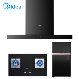 美的（Midea）T33P+Q216B+XC65 京品家电 抽油烟机 烟灶套装 家用多件套 欧式  吸油烟机 燃气灶 (天然气) *2件