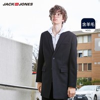 JACK JONES 杰克琼斯 219327503 含74%羊毛大衣 E40黑色