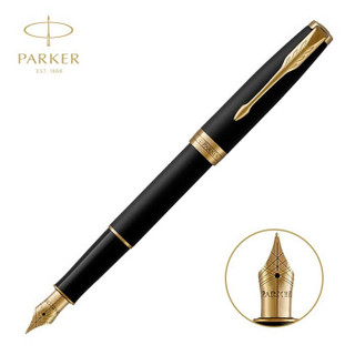 PARKER 派克 卓尔磨砂黑金夹墨水笔