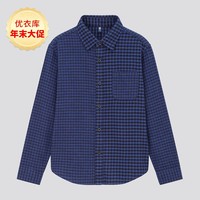 童装 法兰绒格子衬衫(长袖棉质) 432033