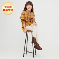 童装/女童 法兰绒格子衬衫(长袖棉质)C 428222