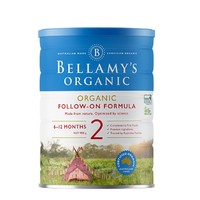 BELLAMY'S 贝拉米 澳洲贝拉米进口有机婴幼儿配方奶粉2段900g*单罐牛奶牛奶粉婴儿
