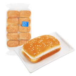 嘉顿garden长方形芝麻汉堡面包胚62g10袋2袋起售餐饮类面包烘焙原料2