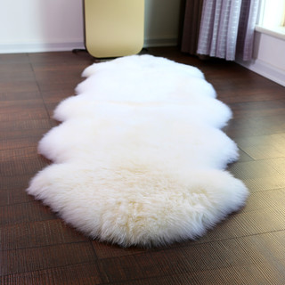 澳尊澳洲羊毛地毯羊毛沙发垫飘窗垫整张羊皮垫羊毛垫卧室长毛地毯 *4件