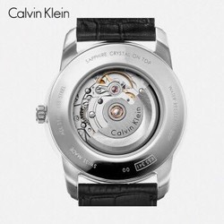 CK卡文克莱（Calvin Klein）Infinite too无限系列延伸款手表 黑色皮带银盘男表 机械表 K5S341CX