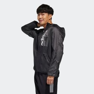 阿迪达斯官网 adidas M BB WINDBR 男装运动型格夹克外套FL0173 黑色/白 A/L(180/100A)