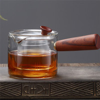 耐热玻璃实木侧把煮茶壶(450ML)