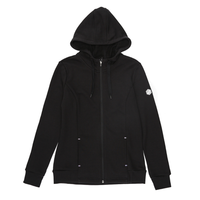 亚瑟士 ASICS柔软恒温 女款经典百搭长袖连帽女式针织外套 L 黑色