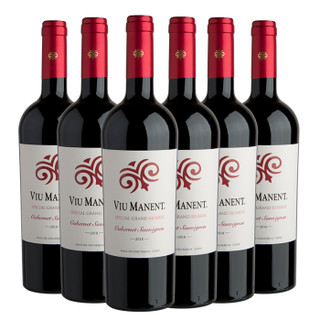 京东PLUS会员： Viu Manent 威玛 特酿珍藏赤霞珠干红葡萄酒 750ml *6瓶