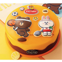 h01agendazs哈根达斯linefriends系列蛋糕冰淇淋单次兑换券600g