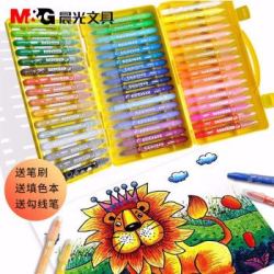 旋转蜡笔 晨光油画棒36色蜡笔24色粉笔可水洗彩绘水溶性画笔24色 送笔刷填色本勾线笔 什么值得买 旋转蜡笔 晨光油画棒36色蜡笔24色粉笔可水洗彩绘水溶性画笔24色 送笔刷填色本勾线笔 什么值得买