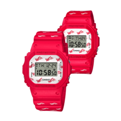 CASIO 卡西欧 G-SHOCK/BABY-G系列 LOV-20B-4PR 情侣电子对表  48.9mm男表/44.7mm女表 圣诞限定对表