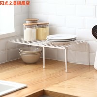 厨房收纳架可伸缩两层单层分隔置物架橱柜分层架碗盘放锅架碗碟架