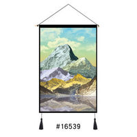 北欧壁画三联组合沙发背景墙客厅装饰欧挂画油画 五色圣山16539 45*70cm单个
