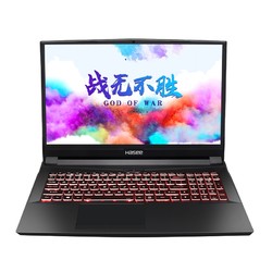 Hasee 神舟 战神 TX8-CU5DK 16.1英寸笔记本电脑（i5-10400、16G、256GB 1TB、RTX2060、72％色域）