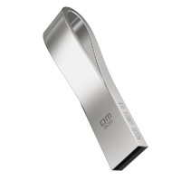 DM 8GB USB2.0 U盘 曲线PD135系列 金属银色超薄 防水防震电脑创意u盘车载优盘通用