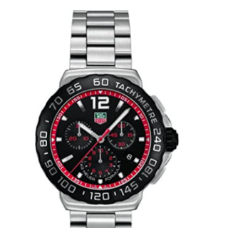 TAG Heuer 泰格豪雅 Formular1系列 CAU1116.BA0858 男士石英手表 42mm 黑盘 银色不锈钢表带 圆形