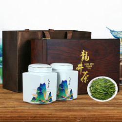 新茶明前龙井茶叶浓香型陶瓷罐礼盒装绿茶250g顺丰