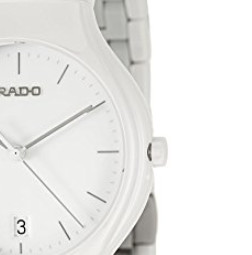RADO 雷达 True真系列 R27695022 女士石英手表 40mm 白盘 白色陶瓷表带 圆形