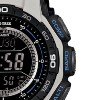 CASIO 卡西欧 PRO TREK系列 PRG270-7 男士电子手表 54mm 黑盘 黑色树脂表带 圆形