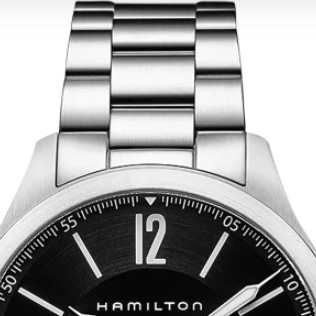 HAMILTON 汉米尔顿 卡其航空系列 H76665135 男士机械手表 42mm 黑盘 银色不锈钢表带 圆形