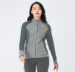 DECATHLON 迪卡侬 MH520 女士抓绒衣 302608-8575564 烟灰黑