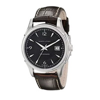 汉米尔顿 爵士系列 H32515535 男士机械手表 40mm 黑盘 棕色皮革表带 圆形