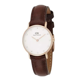 Daniel Wellington 丹尼尔惠灵顿 Classy系列 0903DW 女士石英手表 26mm 白盘 棕色皮质表带 圆形