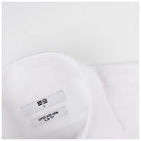 UNIQLO 优衣库 男士纯色翻领棉质长袖衬衫421107 白色S