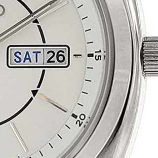 SEIKO 精工 KINETIC系列 SMY117 男士石英手表 41mm 银盘 银色不绣钢表带 圆形