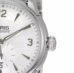 ORIS 豪利时 文化系列 623-7582-4071MB 男士机械手表 40mm 银盘 银色不锈钢表带 圆形